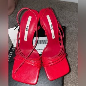 Red Zara heels